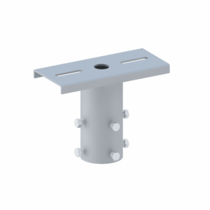 LED lighting Australia A 3D model of a metal LED lighting fixture with a flat, square top and a cylindrical base, suitable