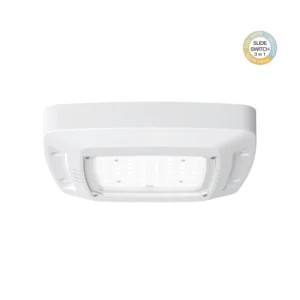 LED lighting Australia A white, wall-mounted, LED light fixture with a slide switch and a small, white, LED light panel
