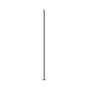 LED lighting Australia A tall, thin, grey pole with a small, flat base, likely a LED lighting pole or a pole for a LED
