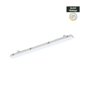 A long, thin, white LED light strip with a metal housing, suitable for LED lighting Australia