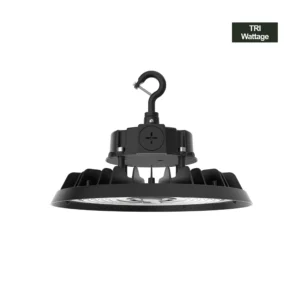 LED lighting Australia A high-quality image of a black LED light fixture with a hook, suitable for use in an Australian